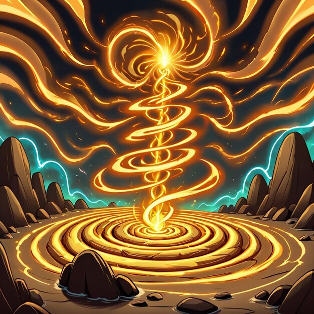 a cartoon drawing of a spiral that has a spiral on it