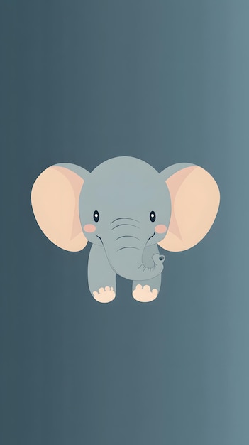 Photo a cartoon of an elephant with a face that says  tusks