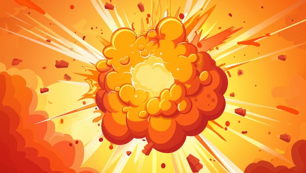 Photo cartoon explosion illustration