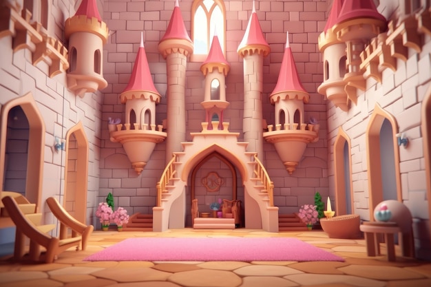 Cartoon Fantasy Castle for Kids