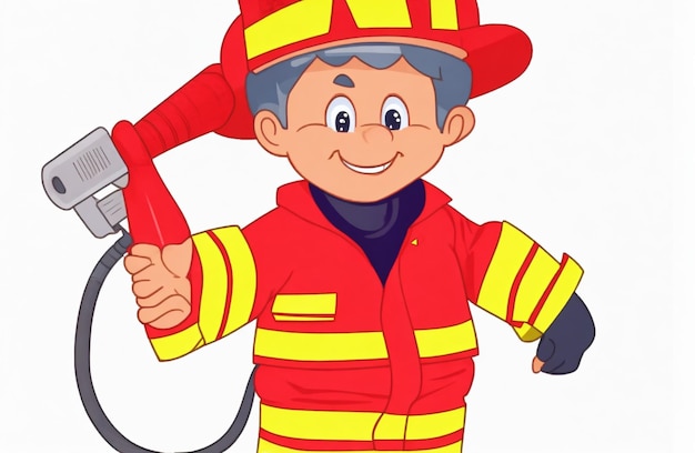 Cartoon firefighter illustrations