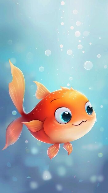 Photo a cartoon fish for childrens kids book