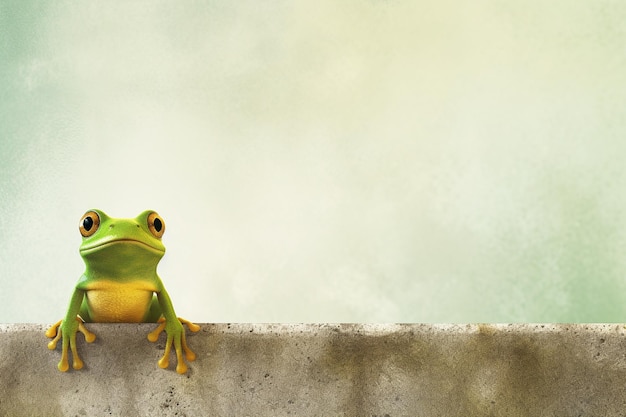 Cartoon Frog Images background and copy space