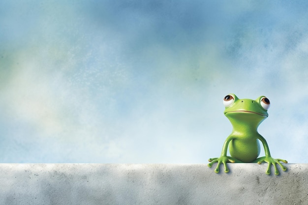 Cartoon Frog Images background and copy space