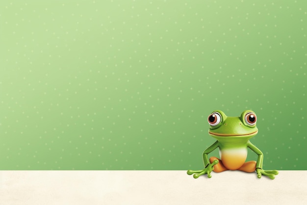 Cartoon Frog Images background and copy space