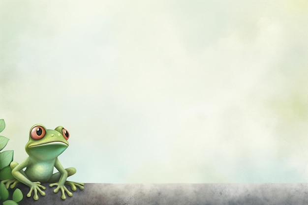 Cartoon Frog Images background and copy space