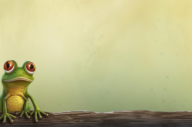 Cartoon Frog Images background and copy space