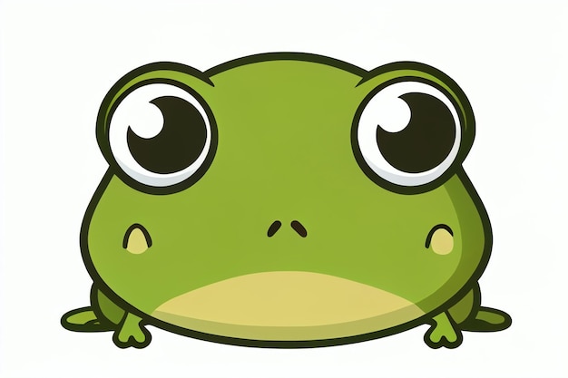 A cartoon frog with big eyes