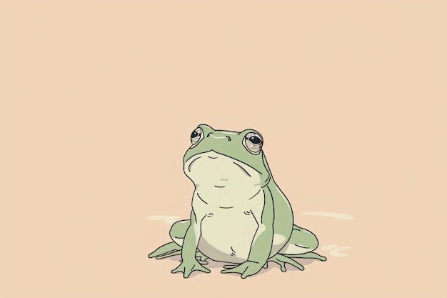 Photo a cartoon of a frog