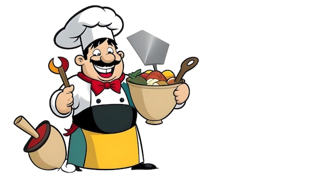 Photo a cartoon gaucho cozinhando