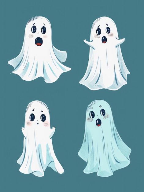 Cartoon ghosts