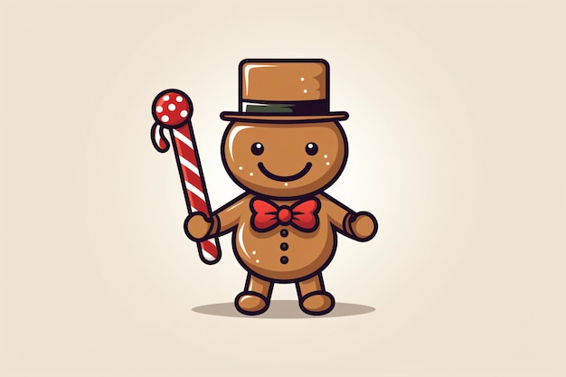 a cartoon of a gingerbread man