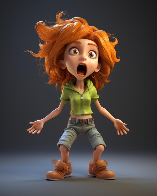 a cartoon girl with an open mouth and a shocked expression