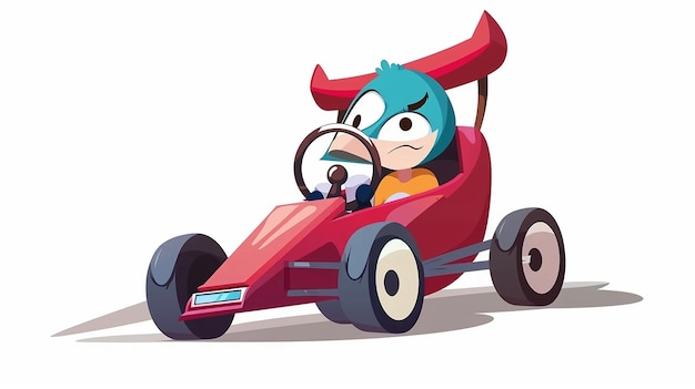 Photo a cartoon gokart for kids book