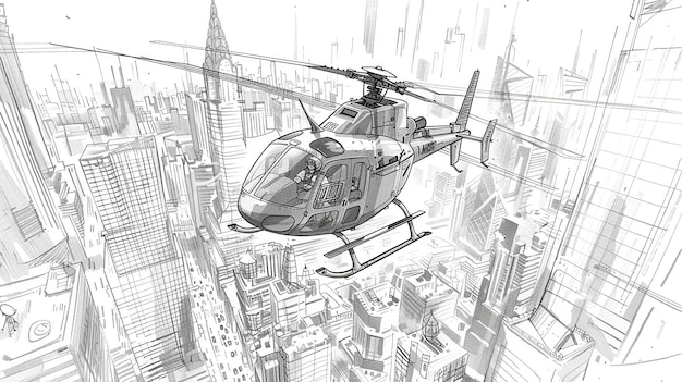 Photo cartoon_helicopter_smiling_pilot_coloring