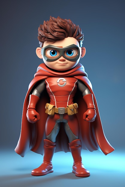 Cartoon hero 3d character