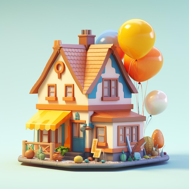 Cartoon house 3D