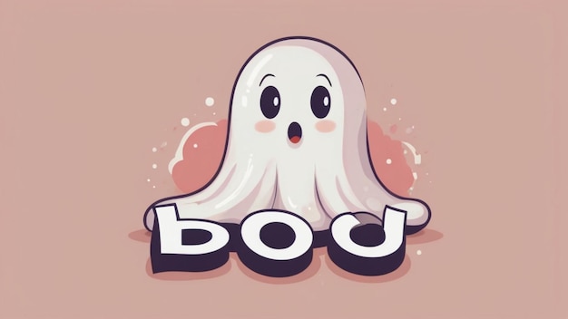 a cartoon illustration of a ghost with the word body on it