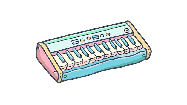 Cartoon illustration of a keyboard