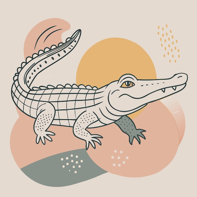 Photo cartoon illustration of nile crocodile vector