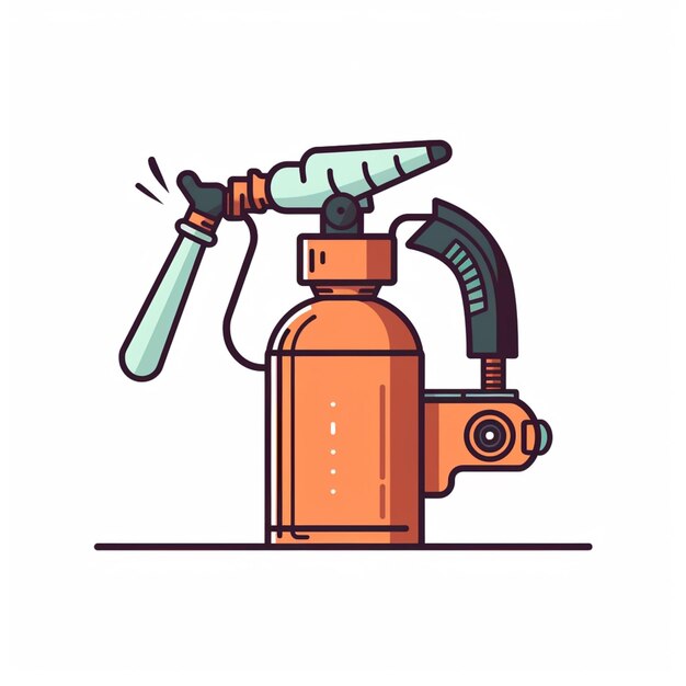 A cartoon illustration of a spray gun