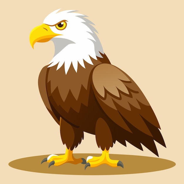 Photo a cartoon image of an eagle with a brown background