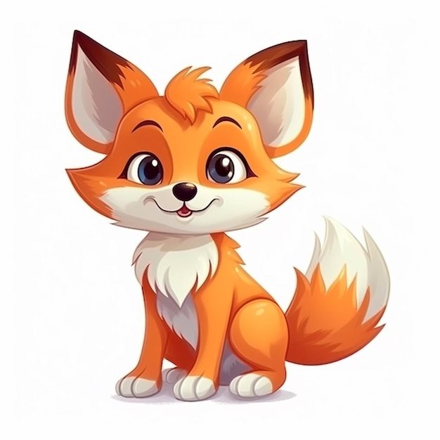 A cartoon image of a fox with a big smile on its face.