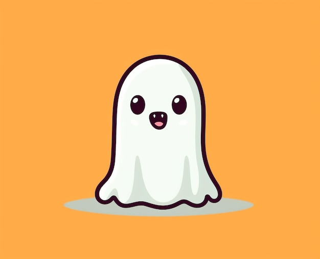 a cartoon image of a ghost with a white ghost on the top.