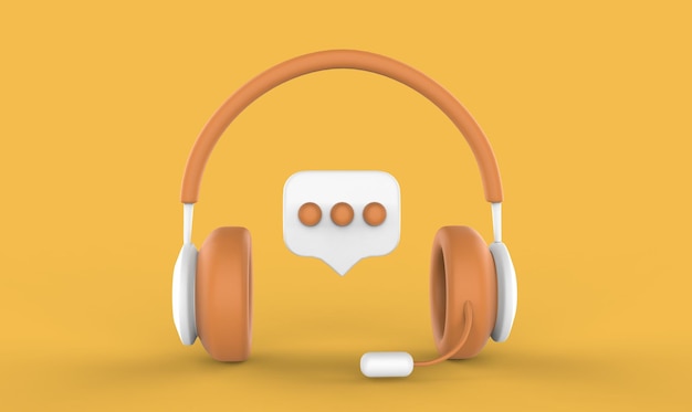 a cartoon image of headphones with a button that says headphones