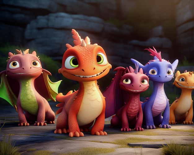 A cartoon image of toothless dragons with the title toothless.