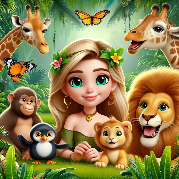 Cartoon in The Jungle