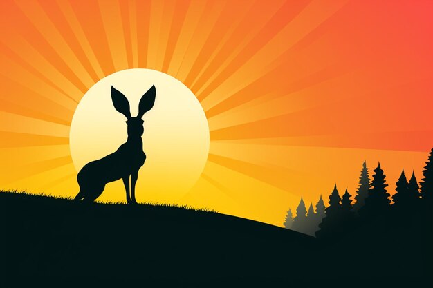 Photo cartoon kangaroo images background and copy space