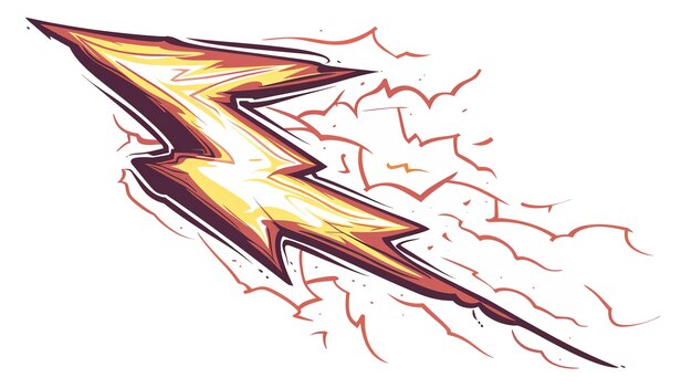 Photo cartoon lightning symbol