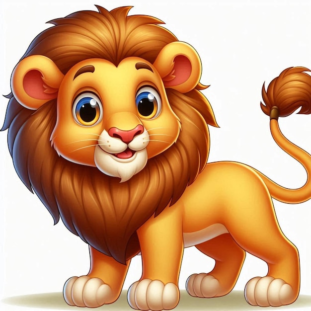 Photo a cartoon lion clipart