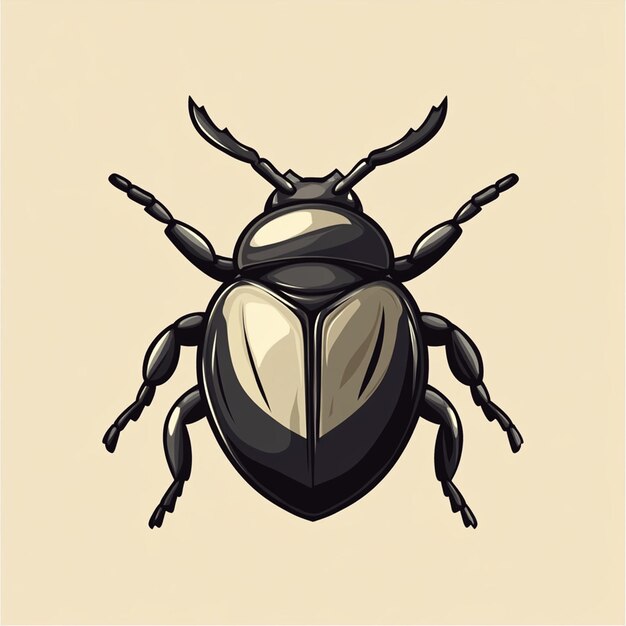 Photo cartoon logo beetle