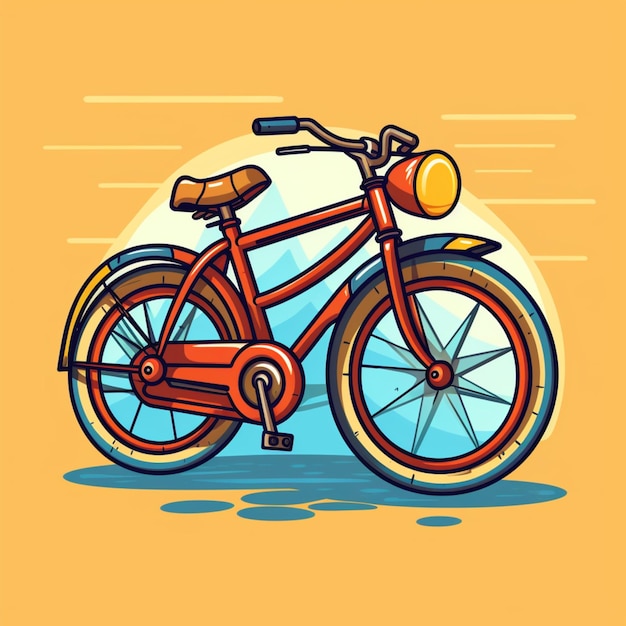 cartoon logo bicycle