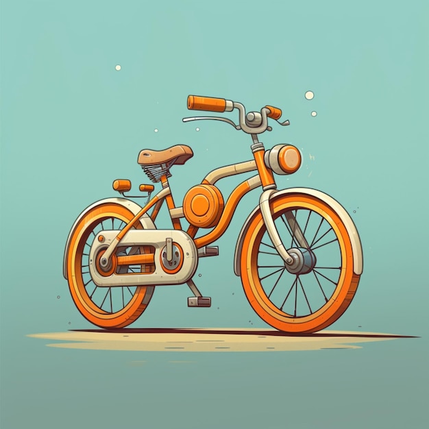 cartoon logo bicycle