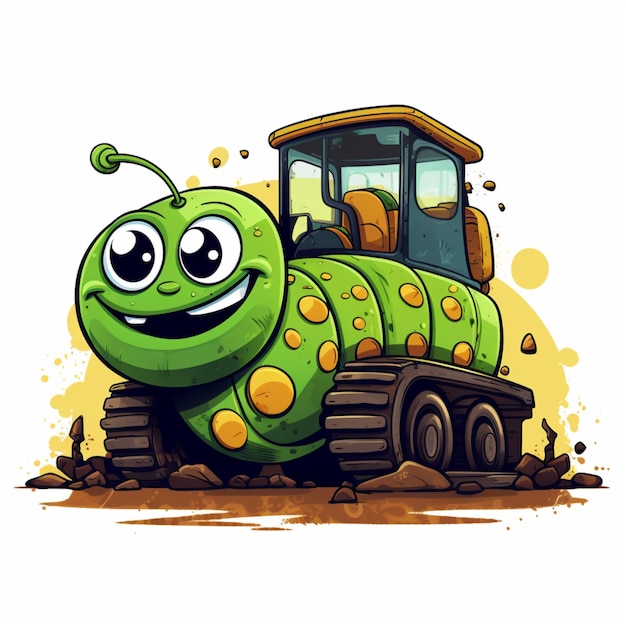 cartoon logo caterpillar