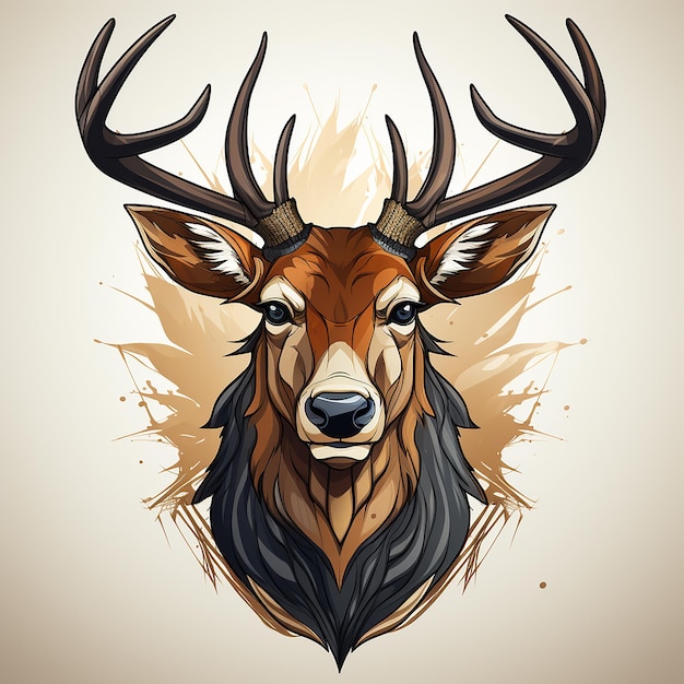 cartoon logo deer