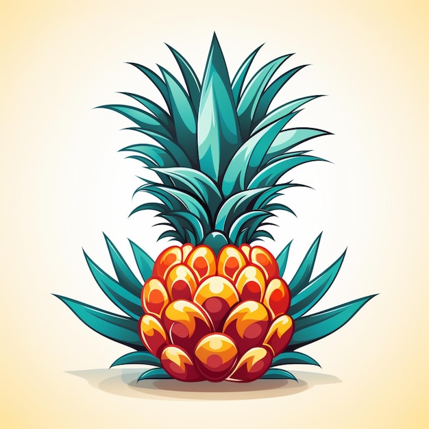 cartoon logo pineapple fruit