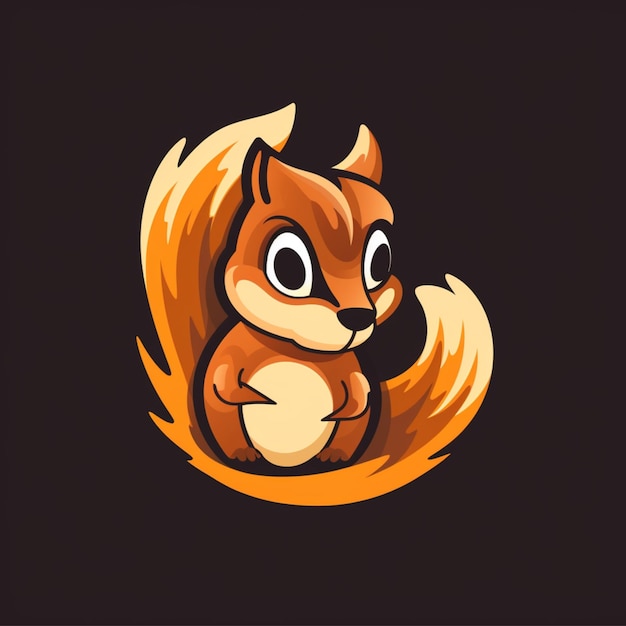 Cartoon logo squirrel