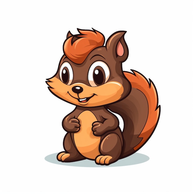 Cartoon logo squirrel