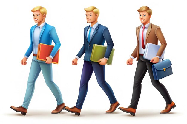 a cartoon of a man with a book called a man carrying books