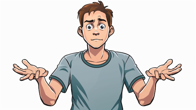 a cartoon of a man with his arms crossed