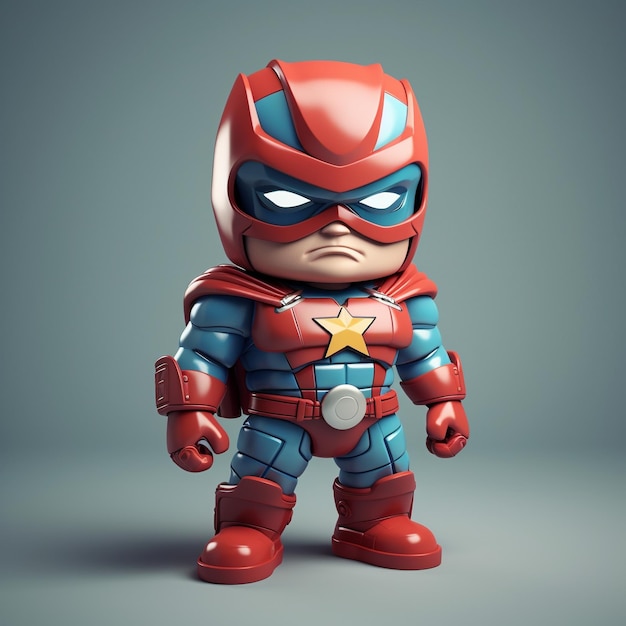 Cartoon mini superhero 3D