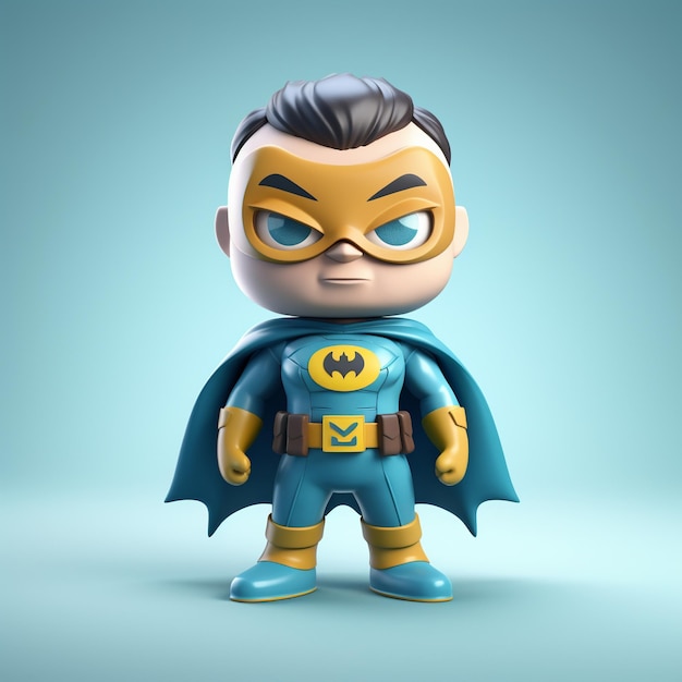 Cartoon mini superhero 3D