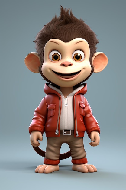 Cartoon monkey 3d character