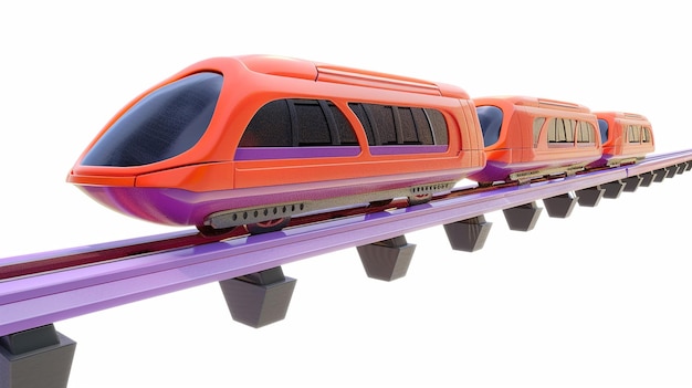 Photo a cartoon monorail for kids book