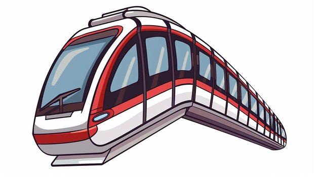 Photo a cartoon monorail for kids book