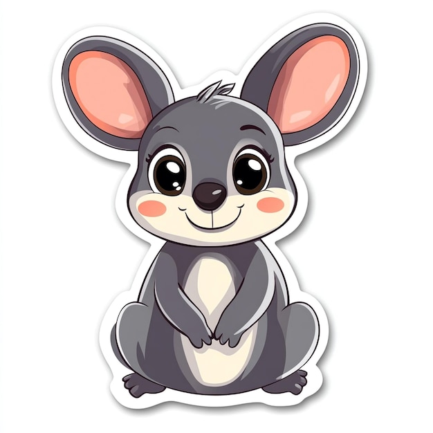 a cartoon of a mouse with a white background